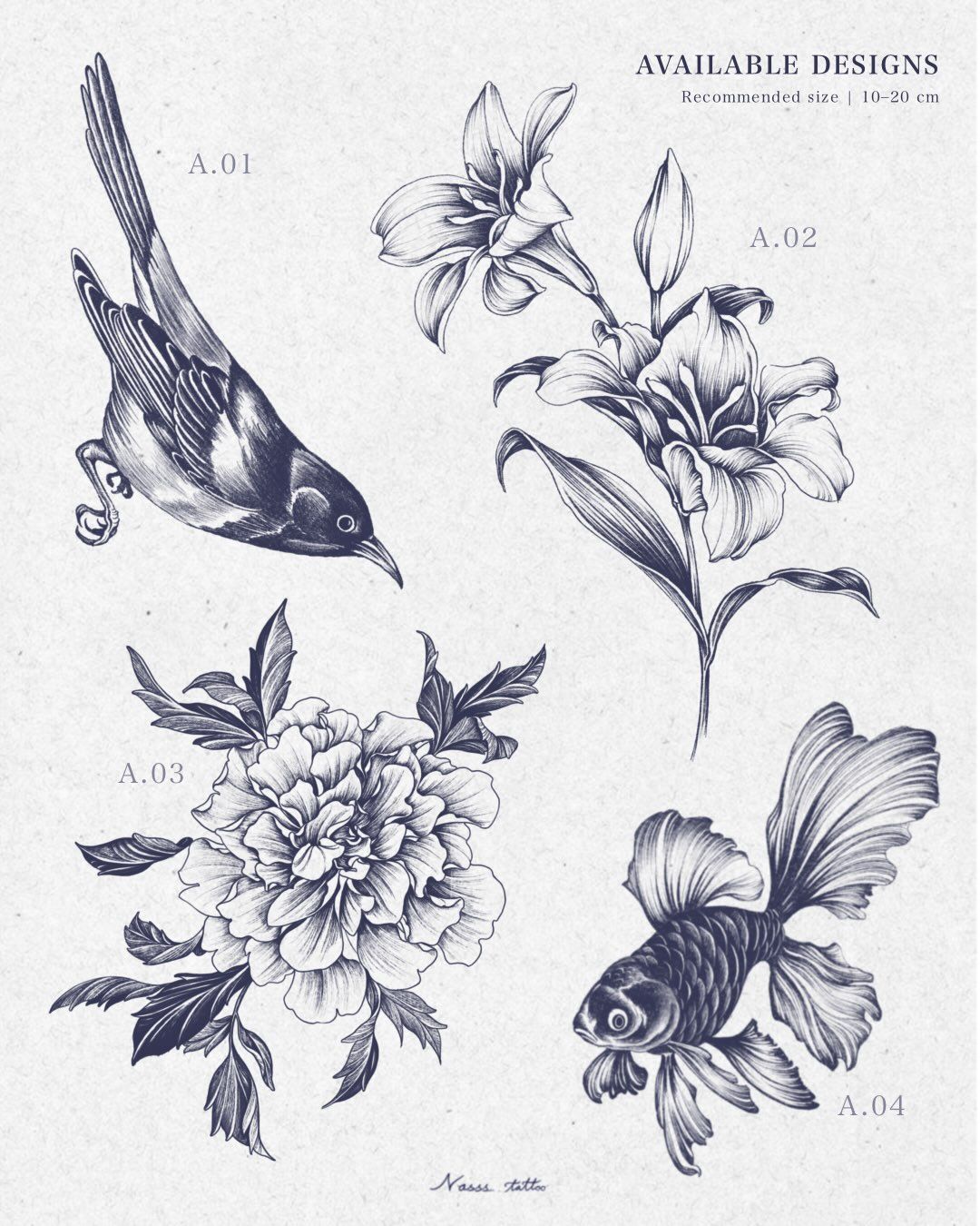 NASH 認領圖稿 A.01 — A.04