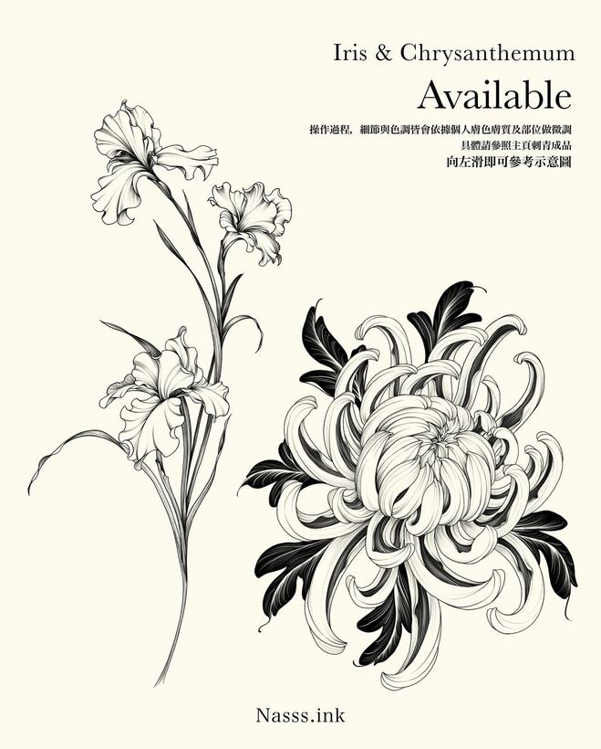 NASH 過往認領圖：鳶尾／菊花